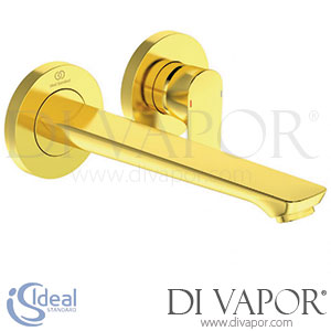 Ideal Standard Connect Air | Concept Air Brushed Gold Wall Mounted Basin Mixer Tap - Aug 2017 - Spare Parts A7009A2 GEN1